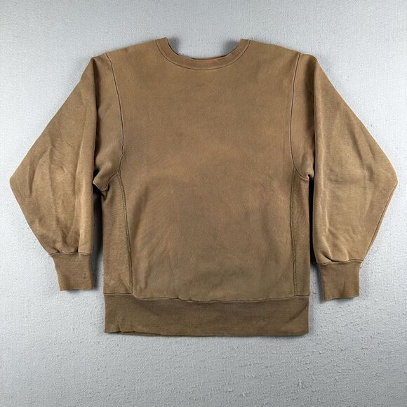 VTG 90s Champion Reverse Weave Sweatshirt Large Brown Long Sleeve Crew Neck